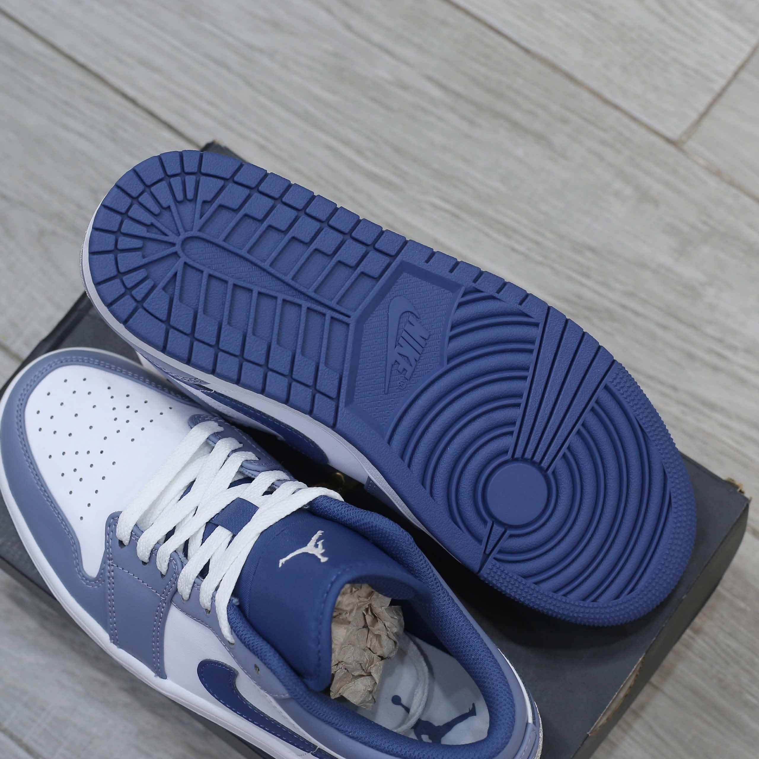 Giày Nike Air Jordan 1 Low Ashen Slate Real