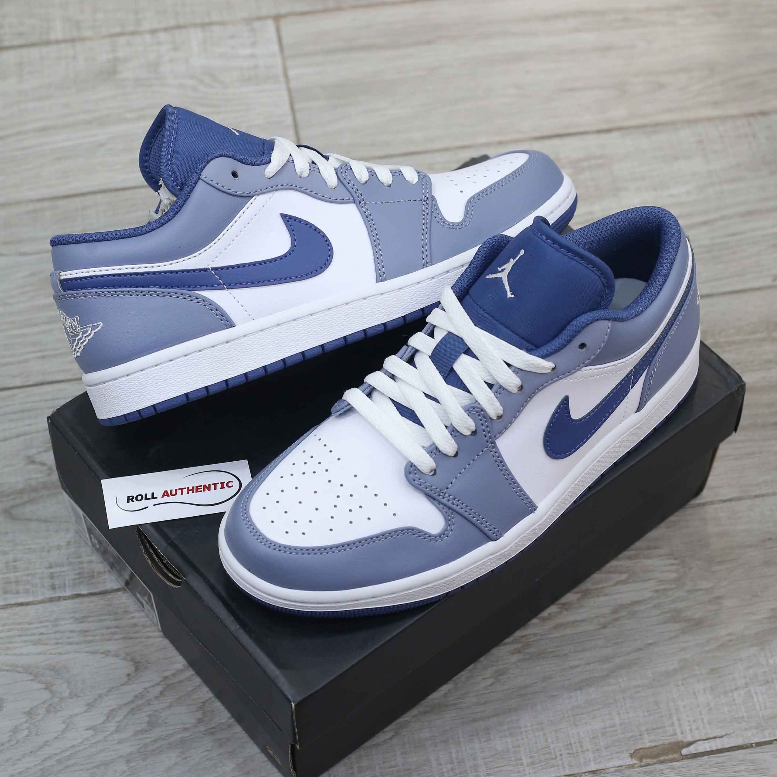 Giày Nike Air Jordan 1 Low Ashen Slate Real