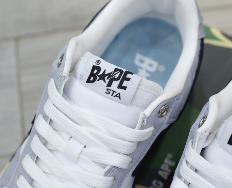Giày A Bathing Ape Bape Sta Low Grey Black Best Quality