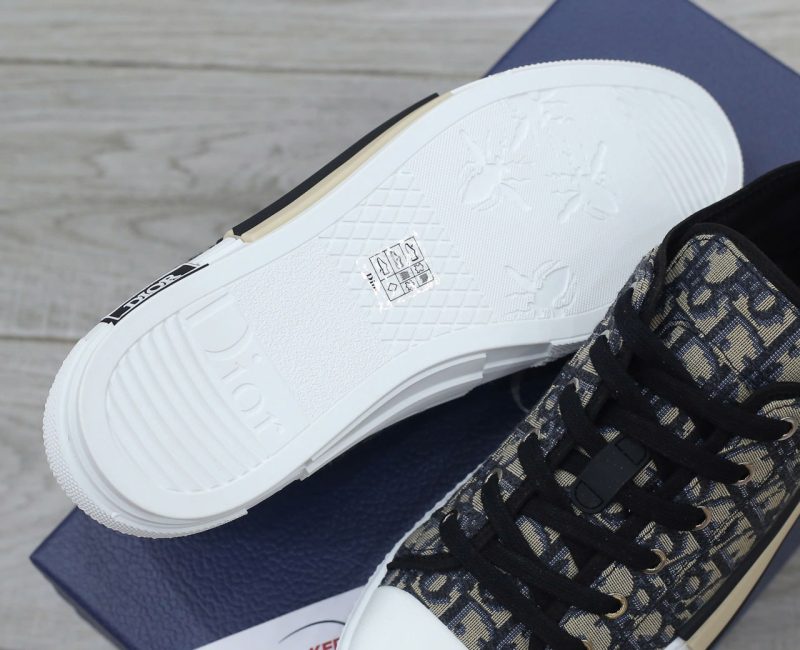 Giày Dior B23 League Low Top Beige Black Oblique Jacquard
