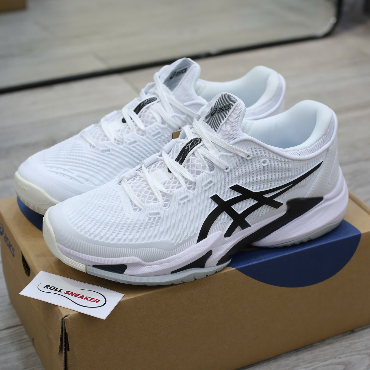 Giày Asics Court FF 3 ‘White Black’ Best Quality