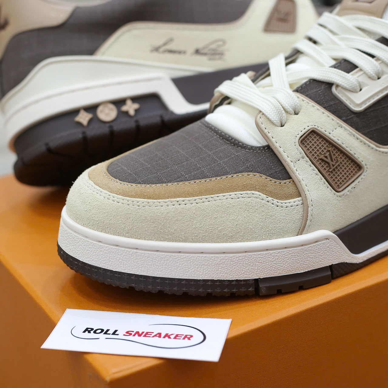 Giày Louis Vuitton Lv Trainer #54 Signature Brown Best Quality