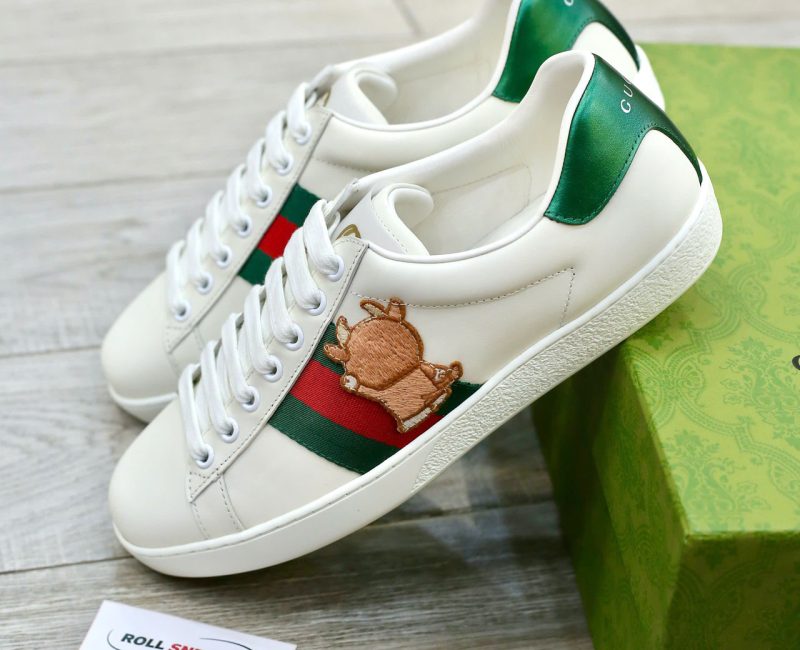 Giày Doraemon x Gucci Wmns Ace ‘Ivory Devil Patch’ Best Quality