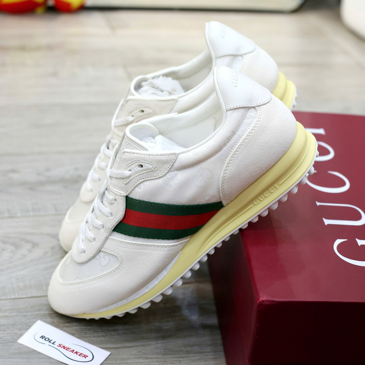 Giày Gucci Re-Motion Variation White Original GG Canvas Best Quality