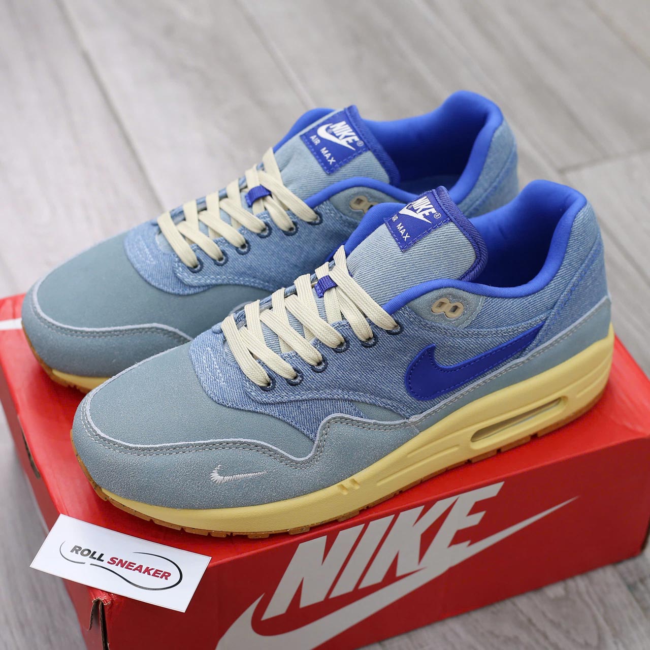 Giày Nike Air Max 1 Premium Dirty Denim ‘Deep Royal Blue’ Best Quality
